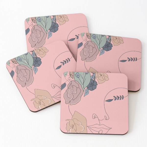 Item preview, Flower Head Woman Line Drawing designed and sold by PinkySkull.