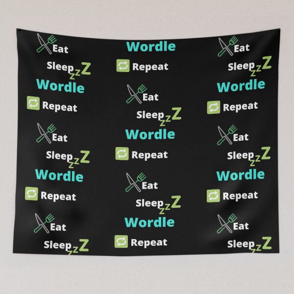 Item preview, Eat sleep wordle repeat | Wordle word game | wordle obsessed designed and sold by Vicsdesignsart.