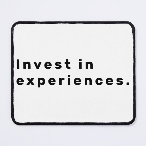 Item preview, Invest in experiences. - Black designed and sold by Parag's Travel Shop.
