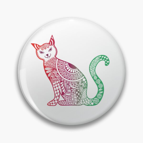 Item preview, Cat in the colorful mandala designed and sold by Shurouk.