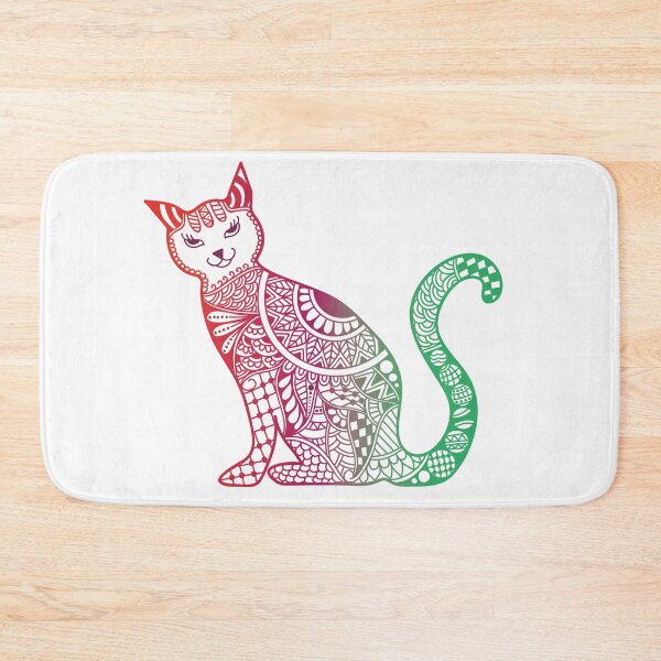 Item preview, Cat in the colorful mandala designed and sold by Shurouk.
