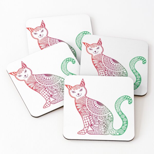 Item preview, Cat in the colorful mandala designed and sold by Shurouk.