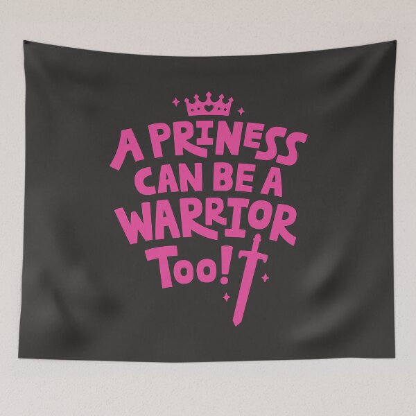 Item preview, Typography A Princess Can Be A Warrior Too Quote designed and sold by rustydoodle.