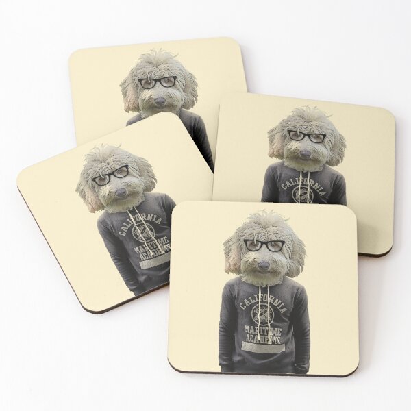Item preview, Labradoodle with college sweater (cream) designed and sold by Madame Memento.