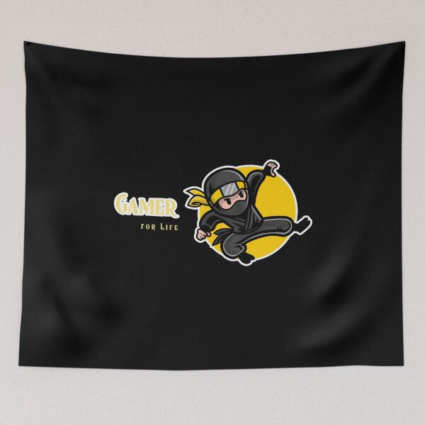 Item preview, Gamer for Life with Funny Cartoon Ninja designed and sold by PRIVARSHU.