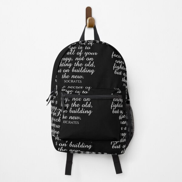 Item preview, Socrates Quote - The Secret Of Change Is To Focus All Of Your Energy Not On Fighting The Old But On Building The New - White designed and sold by PhiloJourney.