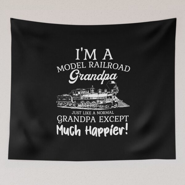 Item preview, Model Railroad Grandpa Like A Normal Grandpa except Much HAPPIER, Funny Steam Train designed and sold by TheTrainRoom.
