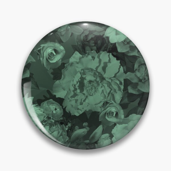 Item preview, Floral Abundance Monochrome Soft Grey Green Half-Drop Repeat 5748 designed and sold by Art in My Loft.