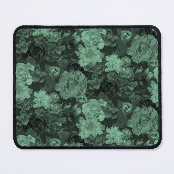 Item preview, Floral Abundance Monochrome Soft Grey Green Half-Drop Repeat 5748 designed and sold by Art in My Loft.