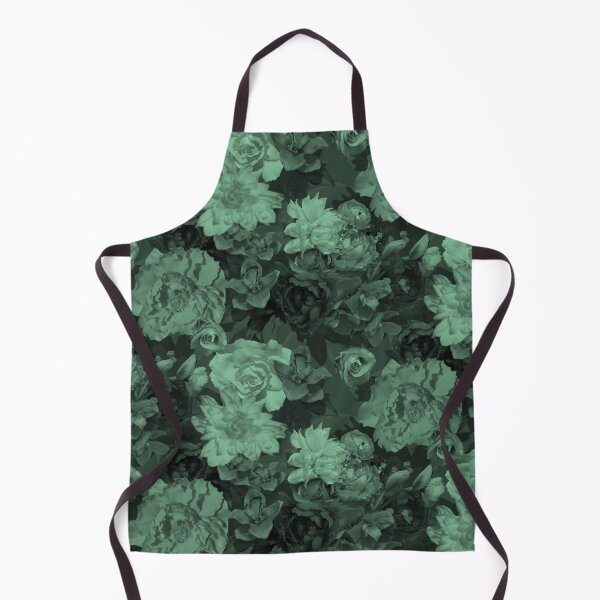 Item preview, Floral Abundance Monochrome Soft Grey Green Half-Drop Repeat 5748 designed and sold by Art in My Loft.