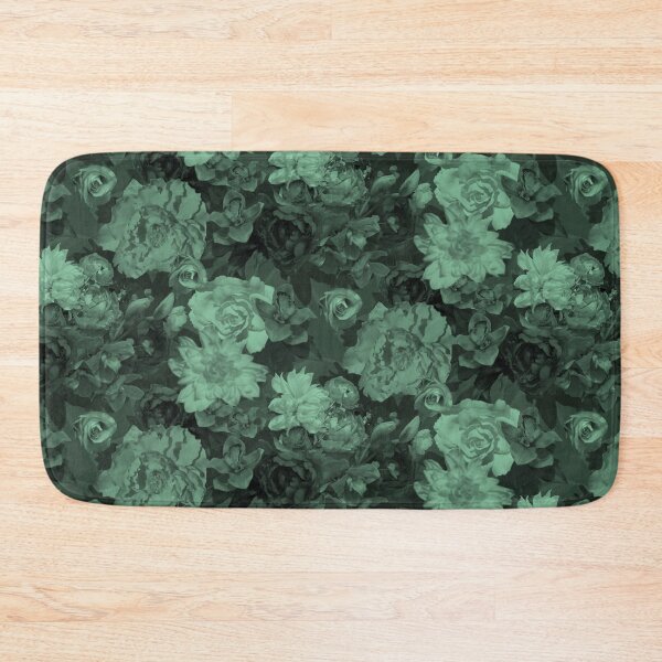 Item preview, Floral Abundance Monochrome Soft Grey Green Half-Drop Repeat 5748 designed and sold by Art in My Loft.