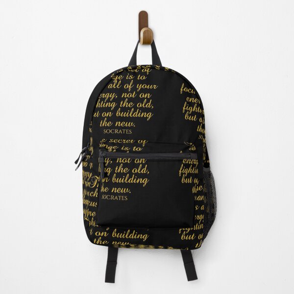 Item preview, Socrates Quote - The Secret Of Change Is To Focus All Of Your Energy Not On Fighting The Old But On Building The New - Gold designed and sold by PhiloJourney.