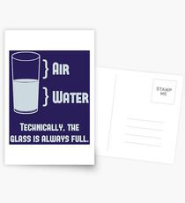 Technisch ist das Glas immer voll Postkarten