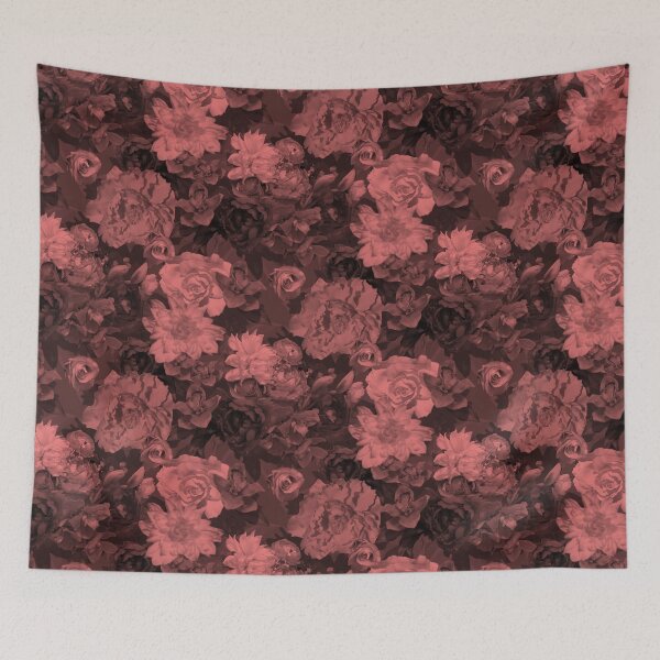 Item preview, Floral Abundance Monochrome Blush Half-Drop Repeat 5748 designed and sold by Art in My Loft.