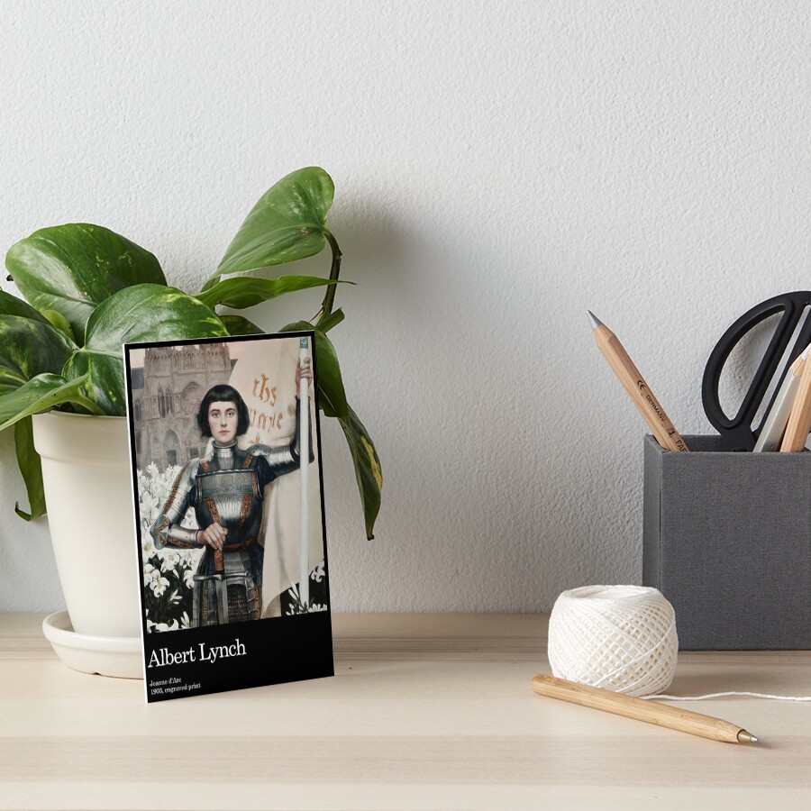 &ldquo;High Res Albert Lynch Jeanne d&rsquo;Arc 1903 on Black&rdquo; Art Board Print for