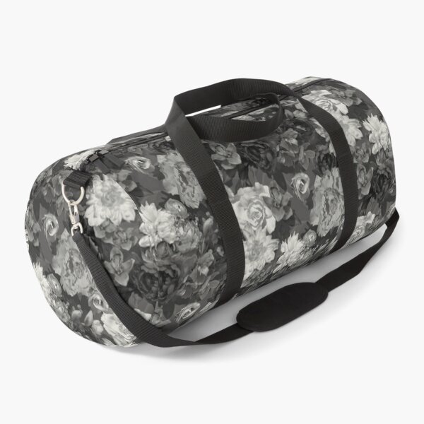 Item preview, Floral Abundance Monochrome Grey Half-Drop Repeat 5748 designed and sold by Art in My Loft.