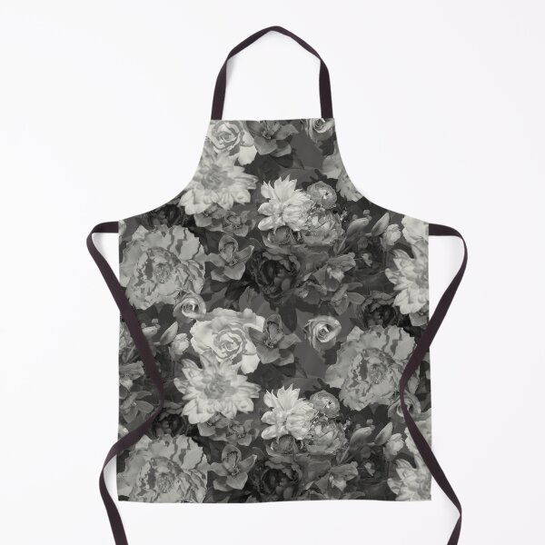 Item preview, Floral Abundance Monochrome Grey Half-Drop Repeat 5748 designed and sold by Art in My Loft.