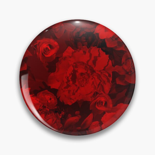 Item preview, Floral Abundance Monochrome High Drama in Red Half-Drop Repeat 5748 designed and sold by Art in My Loft.