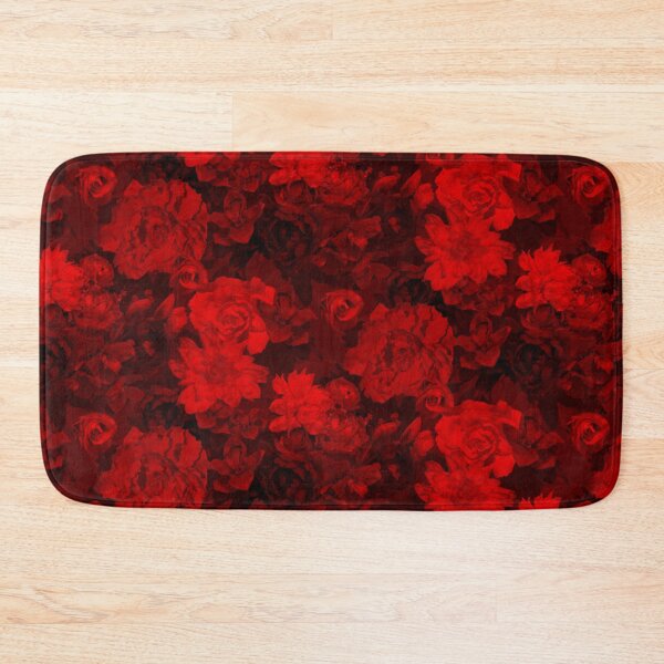 Item preview, Floral Abundance Monochrome High Drama in Red Half-Drop Repeat 5748 designed and sold by Art in My Loft.