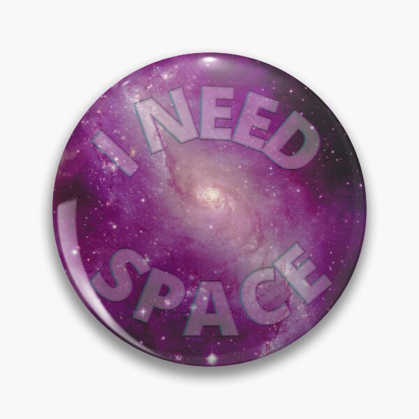 Item preview, I Need Space (Circle) - Violet Purple Galaxy designed and sold by Quirkdom.