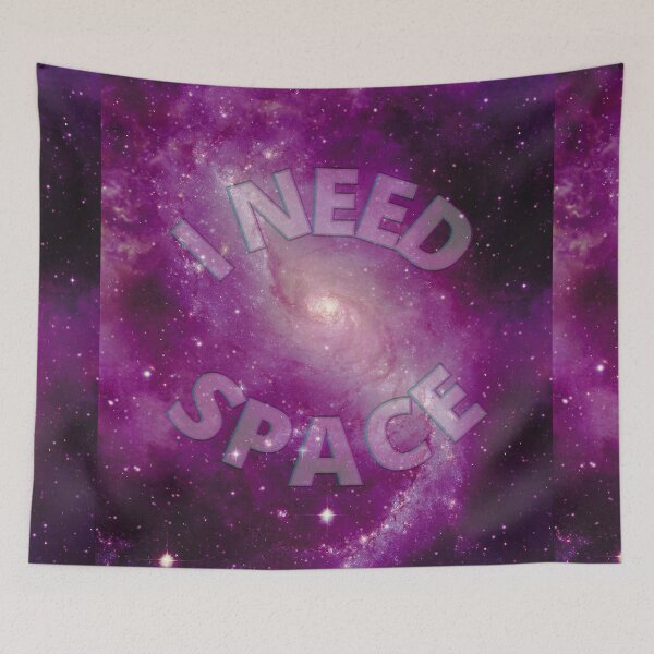 Item preview, I Need Space (Circle) - Violet Purple Galaxy designed and sold by Quirkdom.