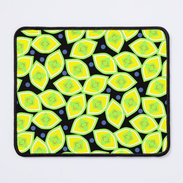 Item preview, Lemon and Blueberry Abstract on Black Half-Drop Repeat 5748 designed and sold by Art in My Loft.