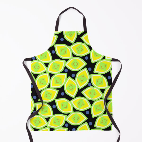 Item preview, Lemon and Blueberry Abstract on Black Half-Drop Repeat 5748 designed and sold by Art in My Loft.