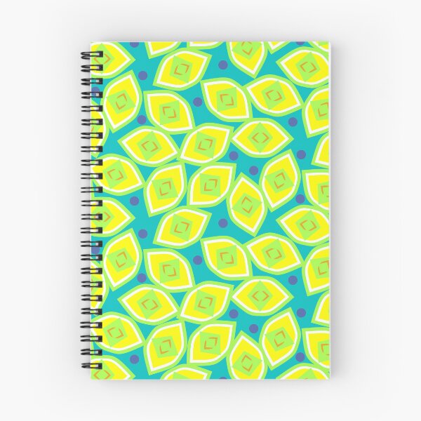 Item preview, Lemon and Blueberry Abstract on Teal Half-Drop Repeat 5748 designed and sold by Art in My Loft.