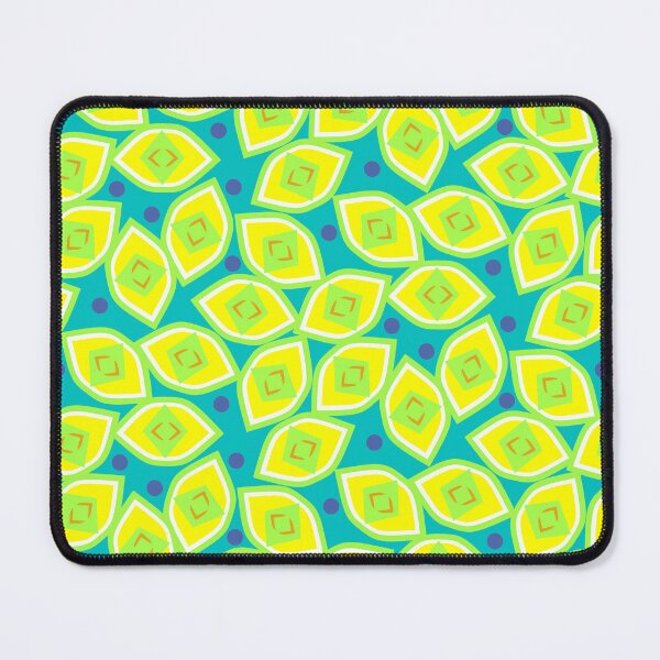 Item preview, Lemon and Blueberry Abstract on Teal Half-Drop Repeat 5748 designed and sold by Art in My Loft.