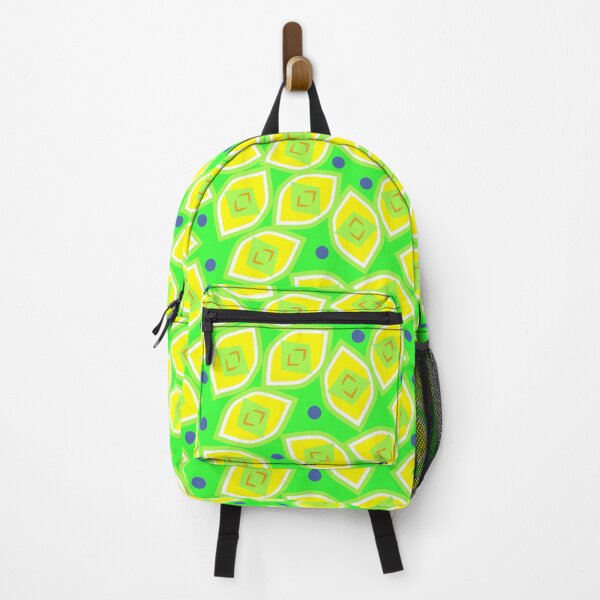 Item preview, Lemon and Blueberry Abstract on Bright Green Half-Drop Repeat 5748 designed and sold by Art in My Loft.