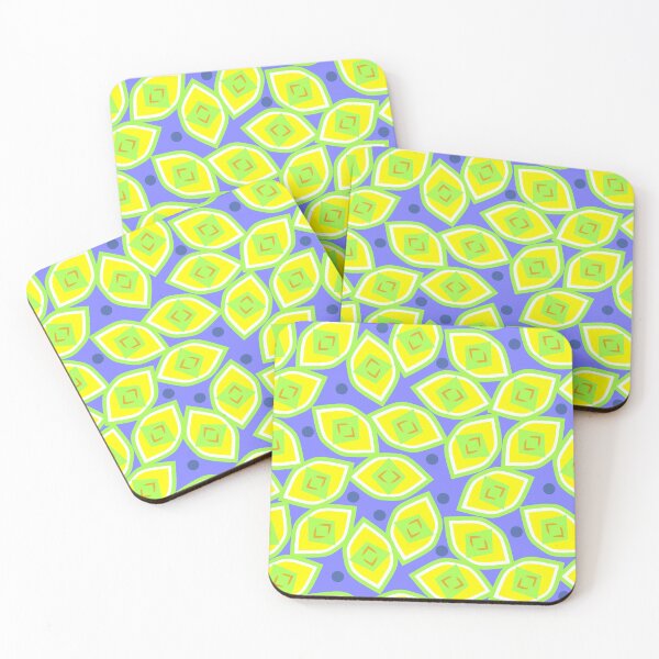 Item preview, Lemon and Blueberry Abstract on Blue Half-Drop Repeat 5748 designed and sold by Art in My Loft.