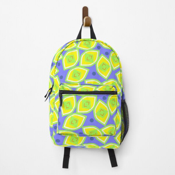 Item preview, Lemon and Blueberry Abstract on Blue Half-Drop Repeat 5748 designed and sold by Art in My Loft.
