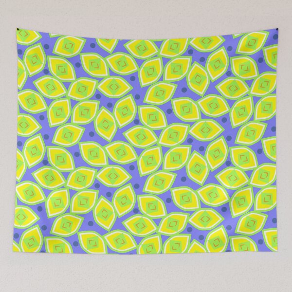 Item preview, Lemon and Blueberry Abstract on Blue Half-Drop Repeat 5748 designed and sold by Art in My Loft.