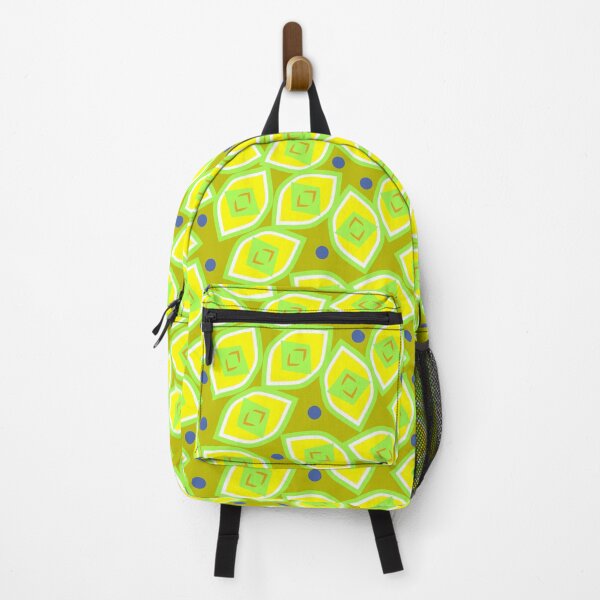 Item preview, Lemon and Blueberry Abstract on Yellow Green Half-Drop Repeat 5748 designed and sold by Art in My Loft.