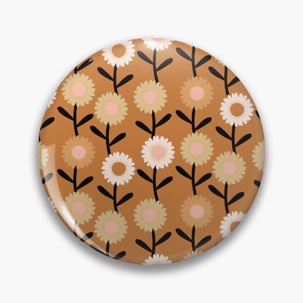 Item preview, Modern Daisy Floral Pattern Terra Cotta designed and sold by Octavia Soldani.