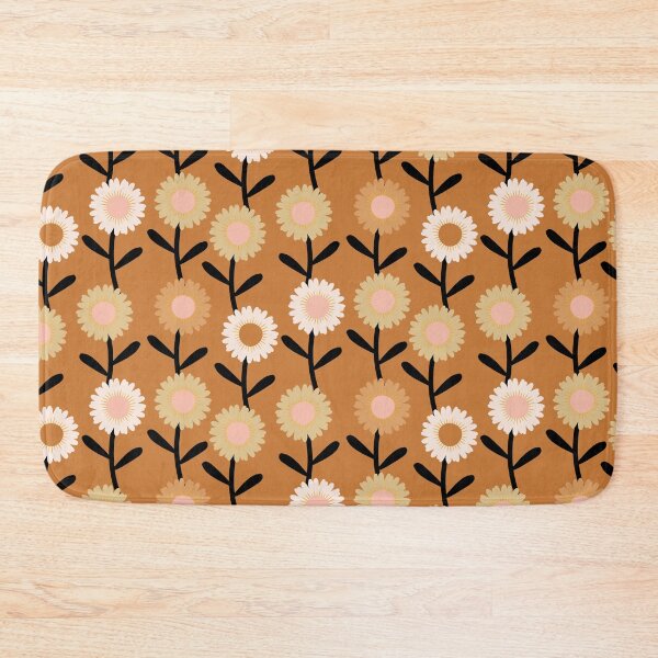 Item preview, Modern Daisy Floral Pattern Terra Cotta designed and sold by Octavia Soldani.