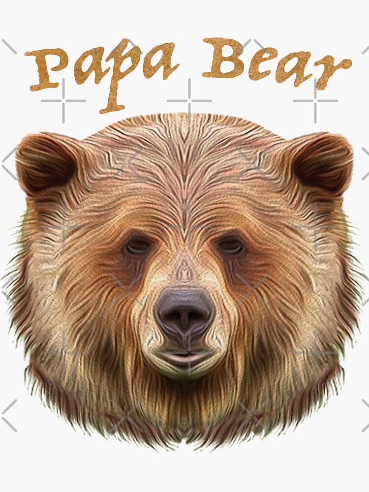 Papa Bear Sticker By Brittanyrathel Redbubble