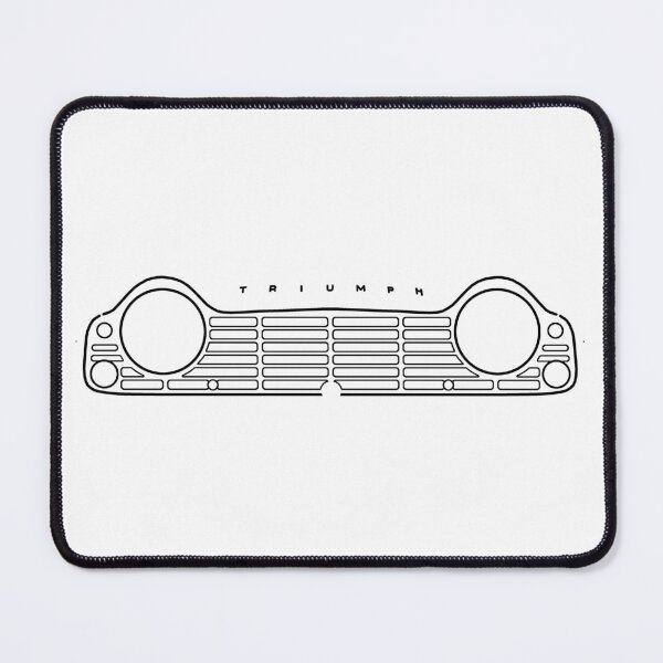 Item preview, Triumph TR4 classic British roadster sports car minimalist front outline graphic (black) designed and sold by soitwouldseem.