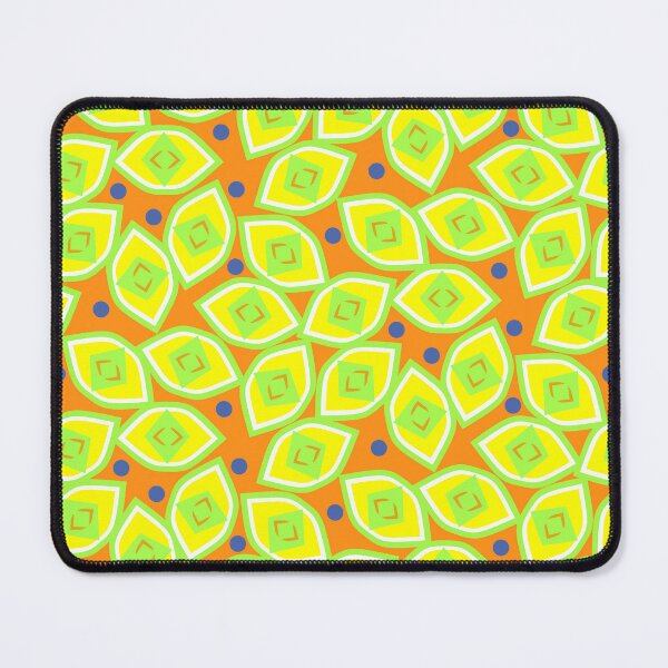 Item preview, Lemon and Blueberry Abstract on Orange Half-Drop Repeat 5748 designed and sold by Art in My Loft.
