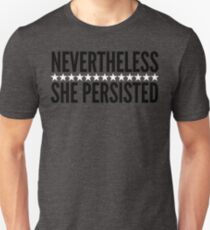 Nevertheless She Persisted (Black/White Stars) Unisex T-Shirt