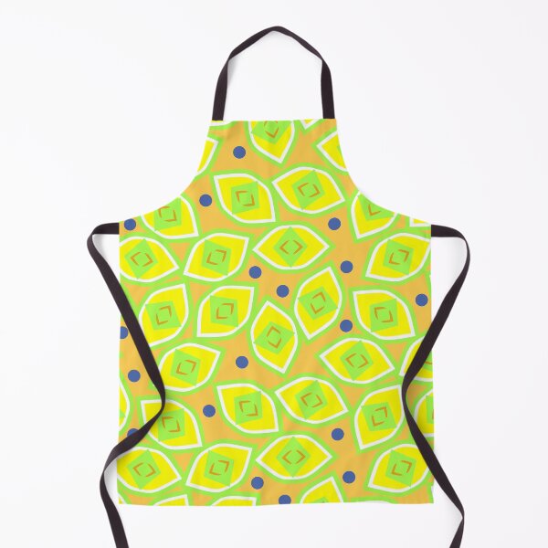 Item preview, Lemon and Blueberry Abstract on Soft Orange Half-Drop Repeat 5748 designed and sold by Art in My Loft.