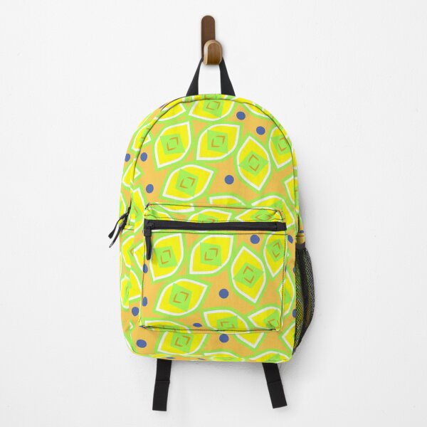 Item preview, Lemon and Blueberry Abstract on Soft Orange Half-Drop Repeat 5748 designed and sold by Art in My Loft.