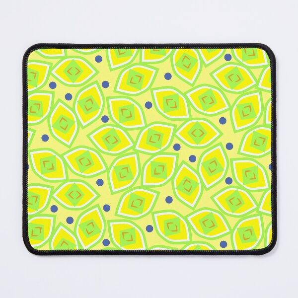 Item preview, Lemon and Blueberry Abstract on Yellow Half-Drop Repeat 5748 designed and sold by Art in My Loft.