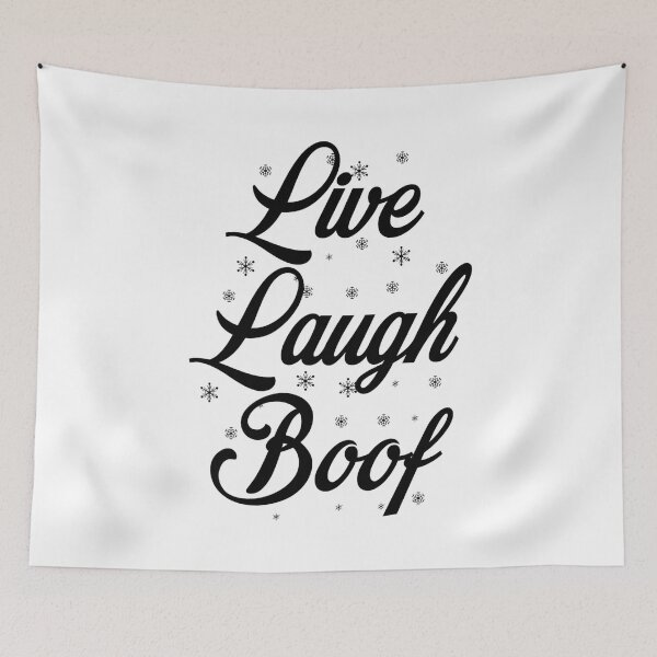 Item preview, Live Laugh Boof - Black White Retro Typography | Funny Ironic Meme designed and sold by Delandor.