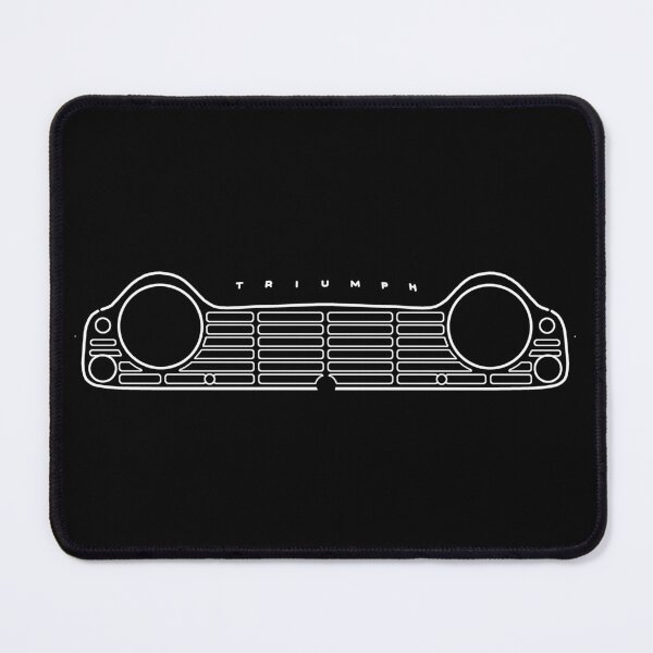 Item preview, Triumph TR4 classic British roadster sports car minimalist front outline graphic (white) designed and sold by soitwouldseem.