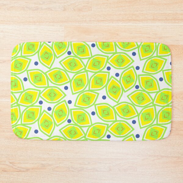 Item preview, Lemon and Blueberry Abstract on White Half-Drop Repeat 5748 designed and sold by Art in My Loft.