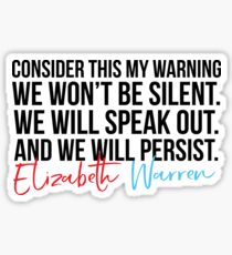Elizabeth's Warning Sticker