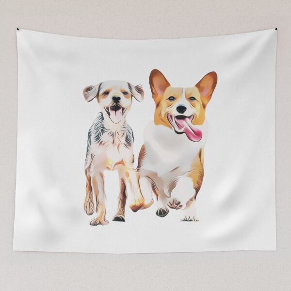 Item preview, Summer Cute Playful Corgi and Friend designed and sold by Cawaiico.
