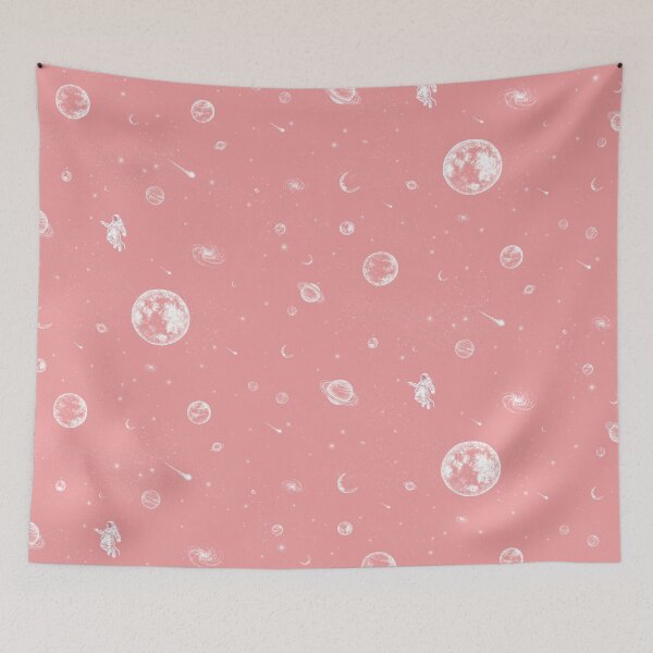 Item preview, Pink and White Galaxy Space Pattern designed and sold by artofclaire.