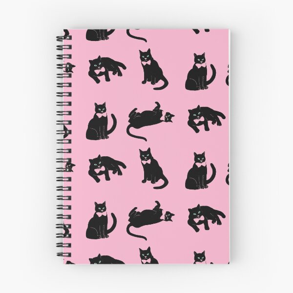 Item preview, black cats on pink designed and sold by MagentaRose.